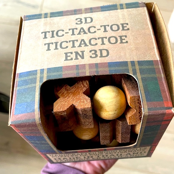 3-D Tic-Toc-Toe Handcrafted Wood Puzzle Eco friendly - Picture 4 of 8